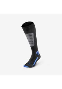 WEDZE - Skarpety narciarskie dla dorosłych Quechua 900 XSocks. Kolor: czarny, niebieski, wielokolorowy. Materiał: wełna, poliester, jedwab, poliamid, elastan. Sport: narciarstwo