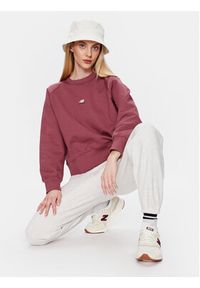 New Balance Bluza WT31500 Bordowy Oversize. Kolor: czerwony. Materiał: bawełna #3