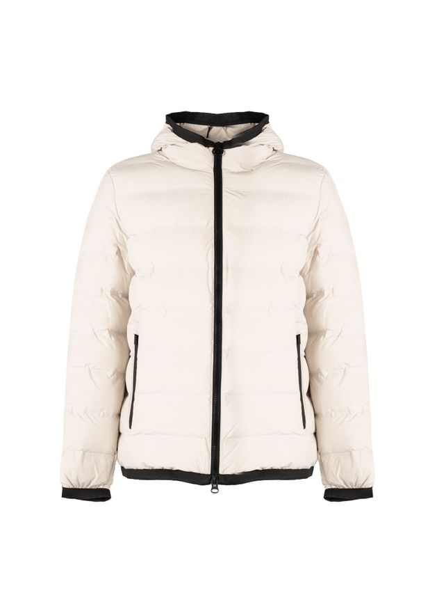 Geox Kurtka "Spherica" | M2629CT2961 | Mężczyzna | Ecru. Okazja: na co dzień. Typ kołnierza: kaptur. Materiał: poliester. Styl: casual