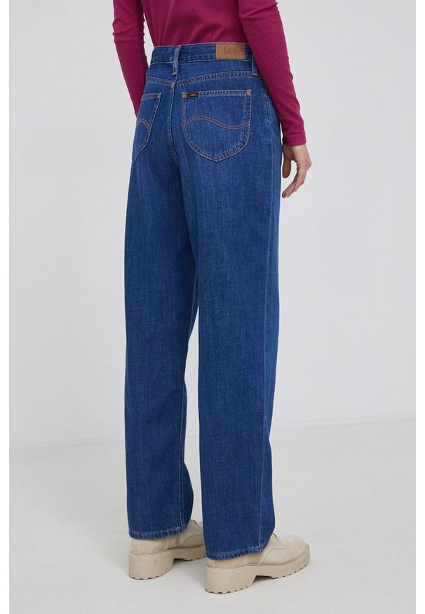 Lee Jeansy damskie high waist. Stan: podwyższony. Kolor: niebieski