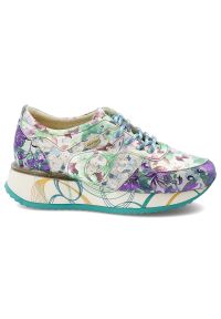 Kolorowe Sneakersy Laura Vita Stylowe Obuwie Damskie. Okazja: na co dzień. Zapięcie: sznurówki. Materiał: materiał. Szerokość cholewki: normalna. Wzór: kolorowy. Styl: elegancki #5