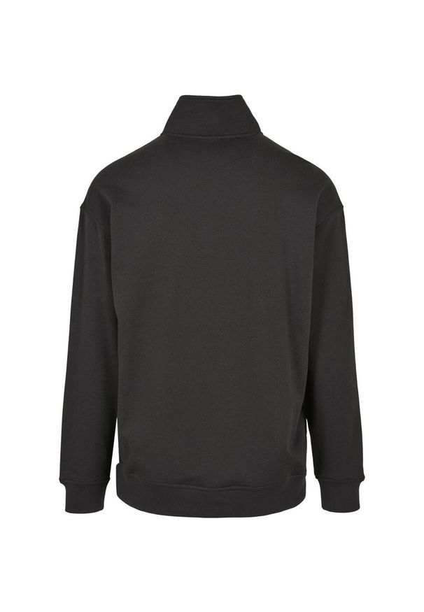 Bluza Urban Classics organic basic troyer. Typ kołnierza: typu troyer. Kolor: czarny. Materiał: bawełna, materiał