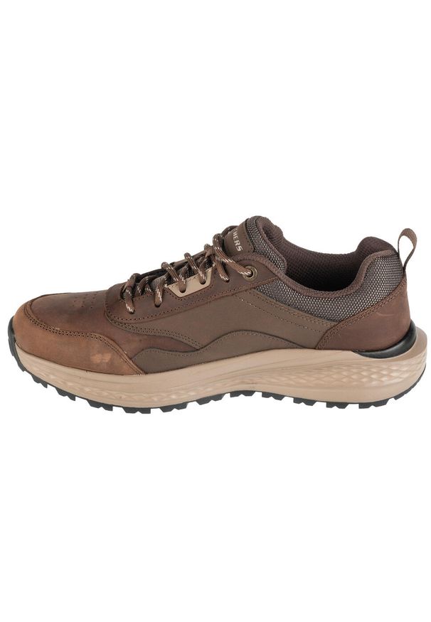 skechers - Buty sportowe Sneakersy męskie, Slade Ultra - Peralto. Kolor: brązowy. Materiał: materiał, skóra, syntetyk. Sport: turystyka piesza