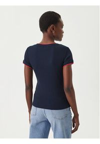 Tommy Jeans T-Shirt DW0DW22275 Niebieski Slim Fit. Kolor: niebieski. Materiał: bawełna #4