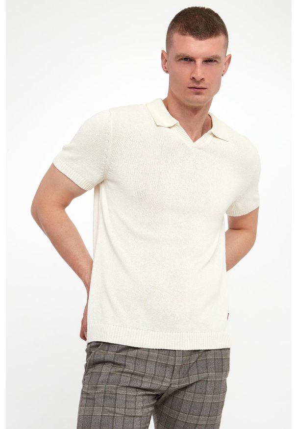 JOOP! Jeans - Sweter męski z kołnierzykiem Beloro JOOP! JEANS