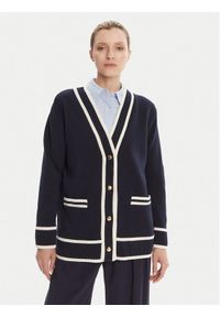 GANT - Gant Kardigan 4805340 Granatowy Relaxed Fit. Kolor: niebieski. Materiał: bawełna #1