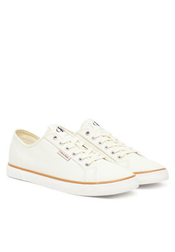 Calvin Klein Jeans Tenisówki Ess Vulc Low Mg Cv YM0YM01301 Beżowy. Kolor: beżowy. Materiał: materiał