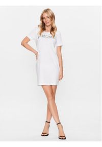 Just Cavalli Sukienka codzienna 74PBOG00 Biały Regular Fit. Okazja: na co dzień. Kolor: biały. Materiał: bawełna. Typ sukienki: proste. Styl: casual #5