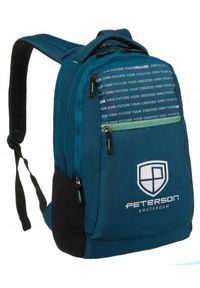 Plecak sportowy Peterson PTN GL-PS1 turkusowy. Kolor: turkusowy. Materiał: materiał. Styl: sportowy