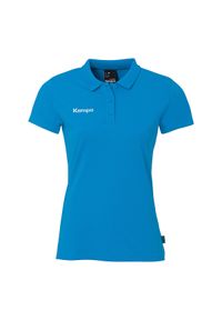 KEMPA - Damska koszulka polo Kempa Classic. Typ kołnierza: polo. Kolor: niebieski, czarny, biały, wielokolorowy. Wzór: haft, napisy