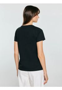 Big-Star - Koszulka damska z kontrastowym nadrukiem czarna Ratta 906. Kolor: czarny. Materiał: dzianina. Wzór: nadruk. Styl: elegancki, klasyczny #5