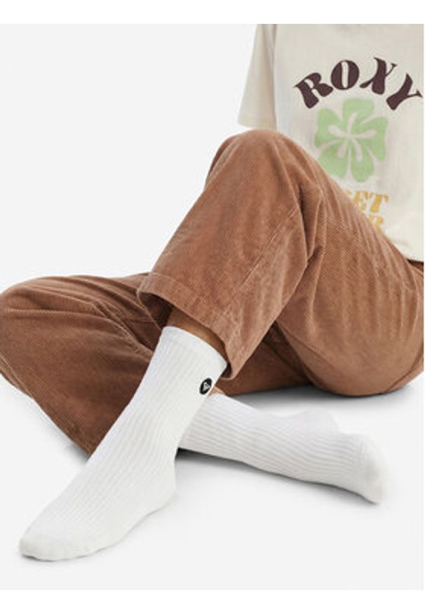 Roxy Skarpety długie AS_ROXY_02W_SS25 (3-PACK) Biały. Kolor: biały. Materiał: bawełna