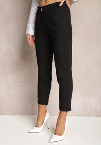 Renee - Czarne Spodnie z Regularnym Stanem z Gumką i Wsuwanymi Kieszeniami Silwena. Okazja: na co dzień. Kolor: czarny. Styl: casual #3