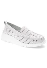 Białe Półbuty S.Barski Stylowe Obuwie Damskie. Kolor: biały. Szerokość cholewki: normalna. Styl: elegancki #1