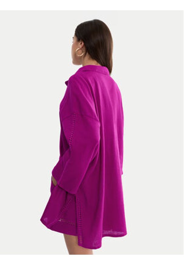 Triumph Koszulka piżamowa Summer Wear 10227228 Różowy Regular Fit. Kolor: różowy. Materiał: wiskoza, len