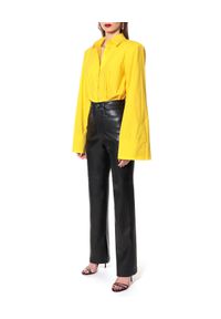 AGGI - Żółta koszula oversizeowa Sasha. Kolor: żółty. Materiał: bawełna #3