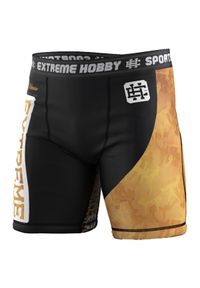 Spodenki Vale Tudo do MMA męskie EXTREME HOBBY GOLDEN WARRIOR. Kolor: czarny. Materiał: poliester, elastan