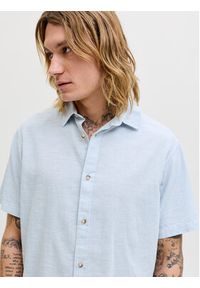 Jack & Jones Koszula Summer 12289160 Błękitny Regular Fit. Kolor: niebieski. Materiał: len #4