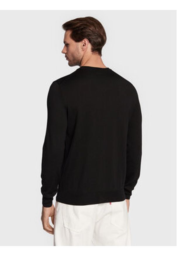 BOSS - Boss Sweter Baram-L 50476363 Czarny Regular Fit. Kolor: czarny. Materiał: wełna