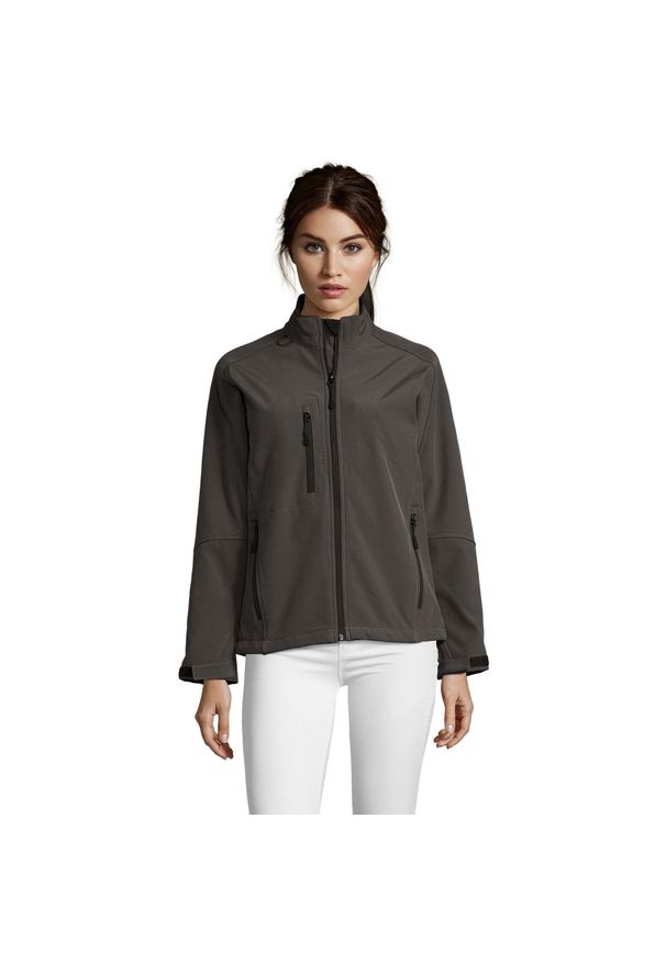 SOL'S - Kurtka Damska Roxy Soft Shell. Kolor: wielokolorowy, szary, brązowy
