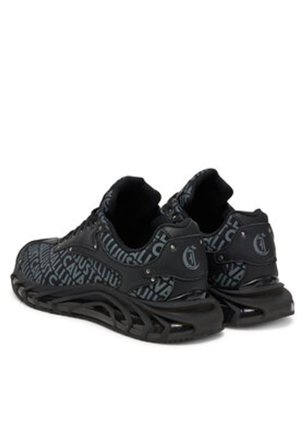 Just Cavalli Sneakersy 78QA3SQ1 ZSC46 Czarny. Kolor: czarny. Materiał: materiał