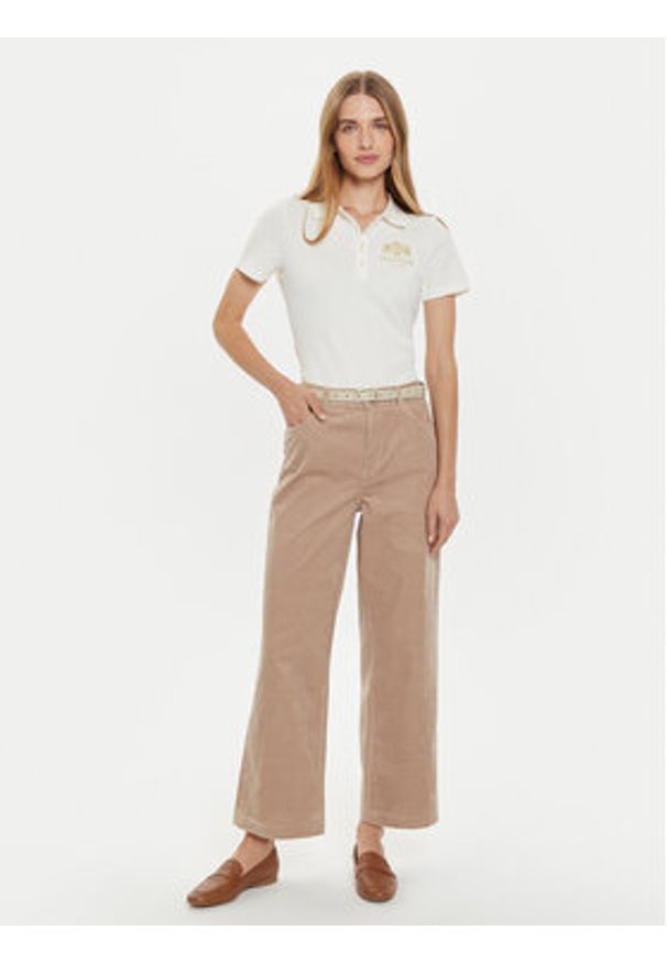TOMMY HILFIGER - Tommy Hilfiger Spodnie materiałowe WW0WW43631 Beżowy Relaxed Fit. Kolor: beżowy. Materiał: bawełna, sztruks