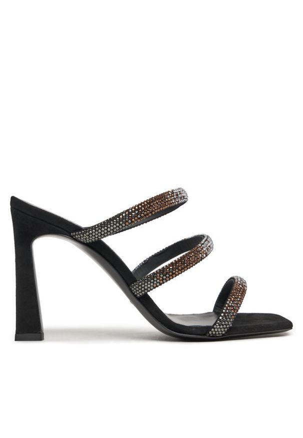 Pollini Klapki SA28179C1ITAS000 Czarny. Kolor: czarny. Materiał: skóra, zamsz