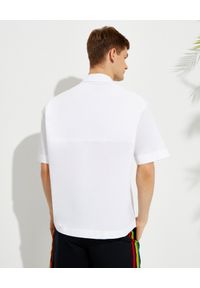 PALM ANGELS - Biała koszula z kolorowym logo. Kolor: biały. Materiał: bawełna. Wzór: kolorowy #6