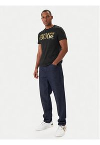 Versace Jeans Couture T-Shirt 80GAHT00 CJ00T Czarny Regular Fit. Kolor: czarny. Materiał: bawełna #5