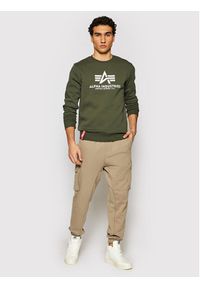 Alpha Industries Bluza Basic Sweater 178302 Zielony Regular Fit. Kolor: zielony. Materiał: bawełna