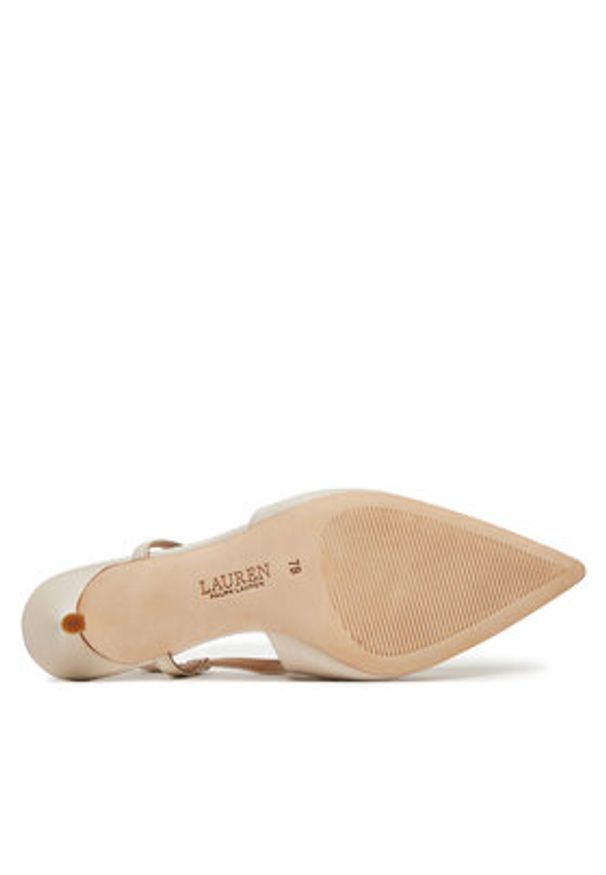 Lauren Ralph Lauren - LAUREN RALPH LAUREN Sandały 802966874001 Biały. Kolor: biały. Materiał: skóra