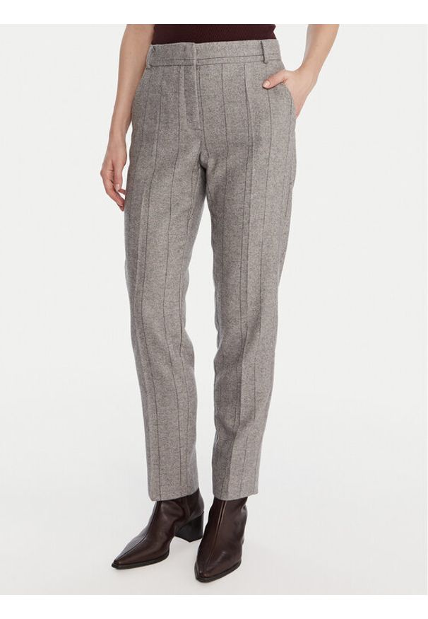 MAX&Co. Spodnie materiałowe Svenzia 2526136094200 Szary Slim Fit. Kolor: szary. Materiał: syntetyk
