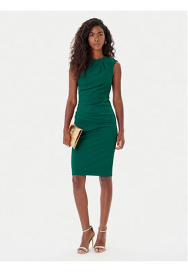 Rinascimento Sukienka koktajlowa CFC0125332003 Zielony Slim Fit. Kolor: zielony. Materiał: syntetyk. Styl: wizytowy