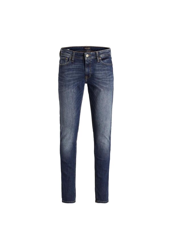 Jeans Jack & Jones Liam 005 niebieski denim. Kolor: niebieski. Materiał: denim, jeans. Sport: skateboard