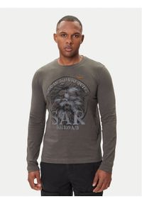 Aeronautica Militare Longsleeve 252TS2485UJ00708 Szary Regular Fit. Kolor: szary. Materiał: bawełna. Długość rękawa: długi rękaw