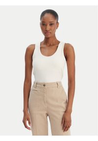 Marella Top Tiglio 2615941051 Écru Slim Fit. Materiał: syntetyk #1