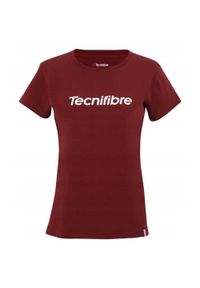 TECNIFIBRE - Koszulka tenisowa T-shirt dziecięca Tecnifibre Club Cotton Tee. Kolor: czerwony, biały, wielokolorowy. Sport: tenis