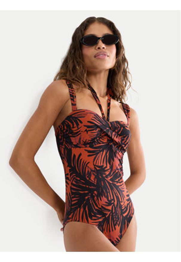 Triumph Strój kąpielowy Summer Palm 10226609 Brązowy. Kolor: brązowy. Materiał: syntetyk