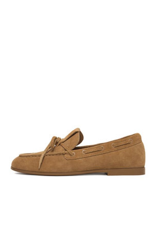 Badura Mokasyny EO-ADLEY-LT2308 Beżowy. Kolor: beżowy. Materiał: zamsz, skóra