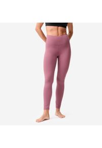 DOMYOS - Legginsy do jogi i pilatesu Domyos. Kolor: fioletowy. Materiał: elastan, poliamid, materiał. Sport: joga i pilates #1
