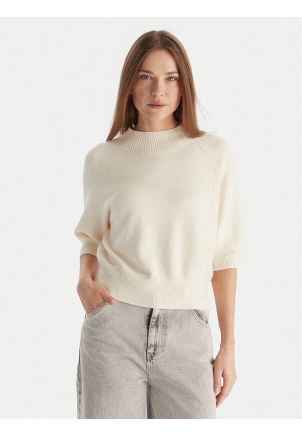 Kontatto Sweter 3M0903C Écru Regular Fit. Kolor: kremowy. Materiał: syntetyk