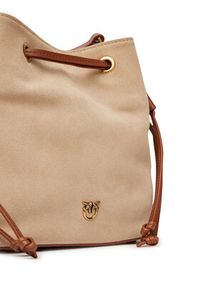 Pinko - PINKO Torebka Secchiello Mini PE 25 PLTT 104303 A2CC Beżowy. Kolor: beżowy. Materiał: skórzane, zamszowe #4