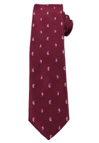Bordowy Elegancki Krawat -Angelo di Monti- 6 cm, Męski, Różowy Wzór Paisley. Kolor: różowy, czerwony, wielokolorowy. Wzór: paisley. Styl: elegancki