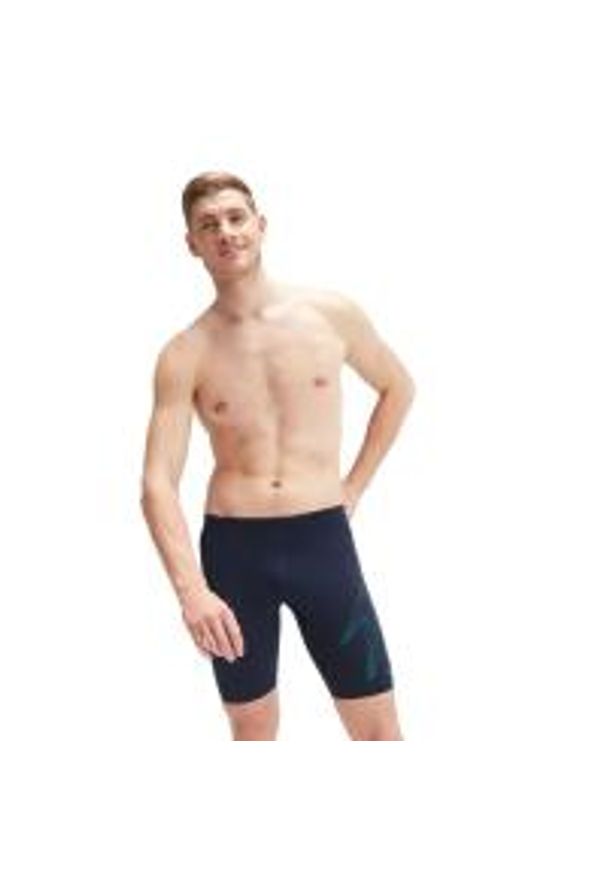 Jammerki Speedo Hyper Boom Placement - True Navy/Jungle Green - Rozmiar 26. Kolor: niebieski. Wzór: nadruk