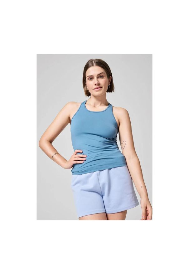 CASALL - Damska Koszulka Treningowa Casall Essential Racerback Szybkoschnąca. Kolor: niebieski. Sport: joga i pilates