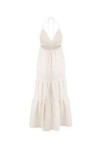 VICHER - Kremowa sukienka midi Josephine. Kolor: biały. Sezon: lato. Długość: midi #3