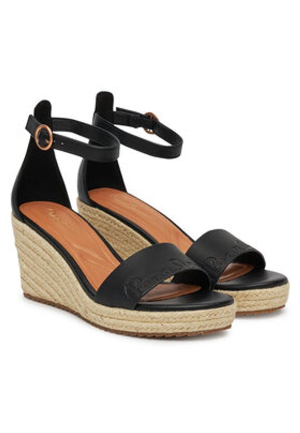 Pepe Jeans Espadryle PLS90691 Czarny. Kolor: czarny. Materiał: skóra