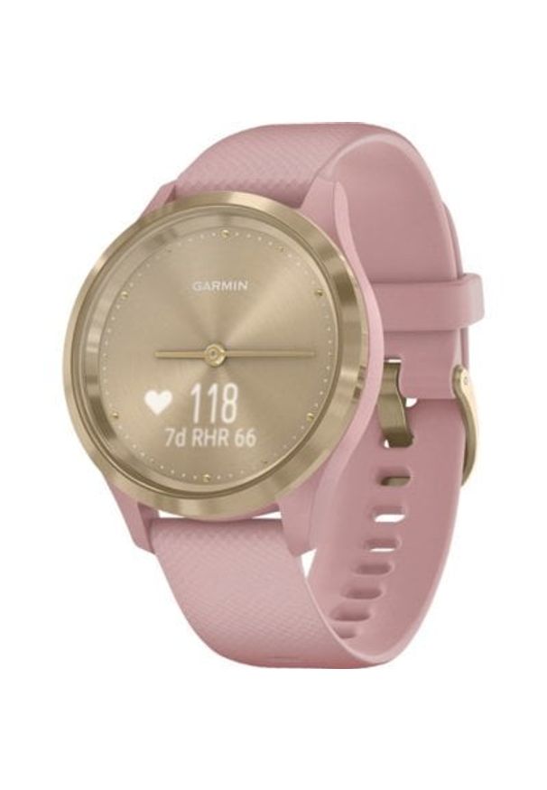 Zegarek sportowy GARMIN Vivomove 3S Różowo-złoty. Rodzaj zegarka: smartwatch. Kolor: złoty, wielokolorowy, różowy. Styl: sportowy