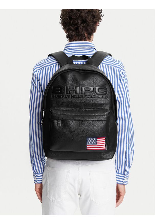 Beverly Hills Polo Club Plecak BHPC-H-001-08 Czarny. Kolor: czarny. Materiał: materiał