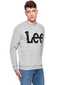 Lee - BLUZA MĘSKA LEE LOGO SWS GREY MELE L81QUB37. Wzór: nadruk. Styl: klasyczny #4
